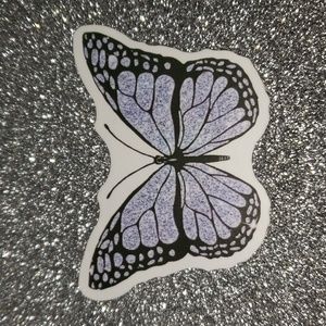 NATURE WATERPOOF Sticker Butterfly glitter